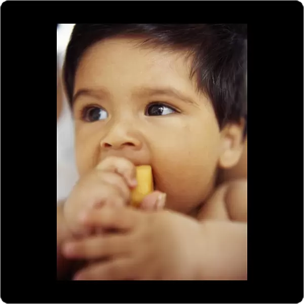 Baby boy eating
