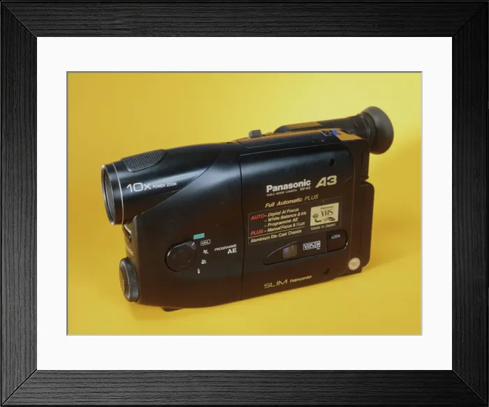 Framed Print : Analogue Hand-Held VHS Camcorder Print Framed Print : Analogue Hand-Held VHS Camcorder Print