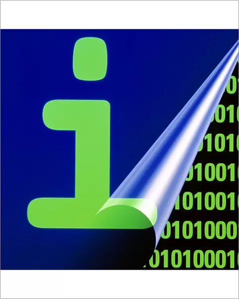 Computer artwork representing digital information