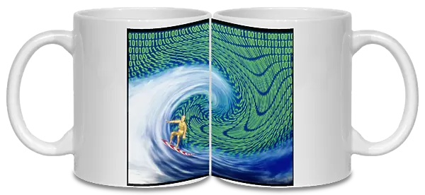 Abstract computer artwork of surfing the internet