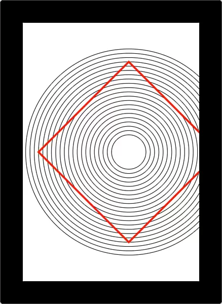 Ehrenstein illusion, square in circles