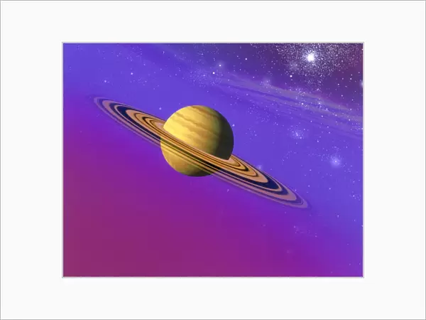 Artists impression of a Saturn-like planet