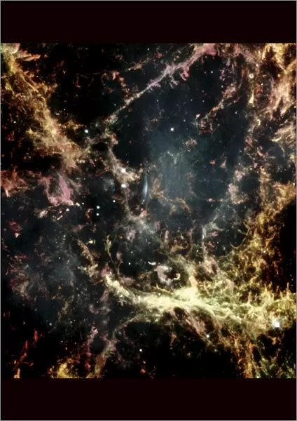 Crab nebula gas filaments