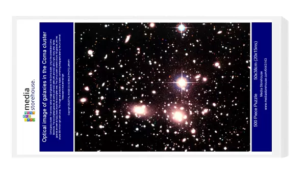 Optical image of galaxies in the Coma cluster