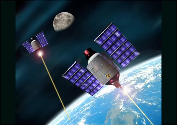 Military satellites firing lasers