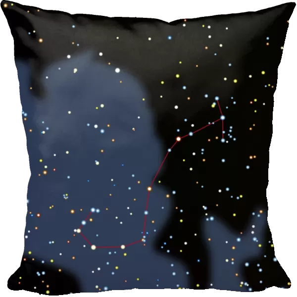 Computer artwork of the constellation of Scorpius