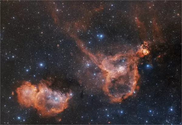 Emission nebulae IC 1848 and IC 1805