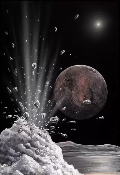Ice volcano on Charon, artwork