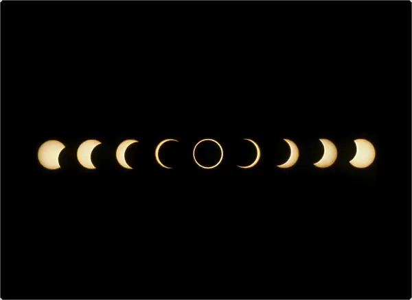 Time-lapse image of a solar eclipse