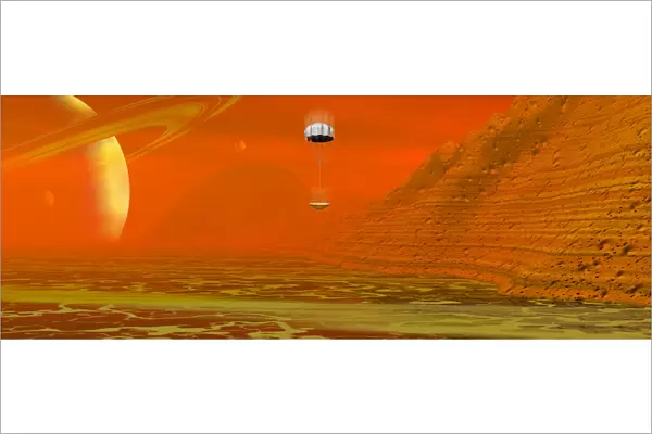 Huygens probe landing on Titan