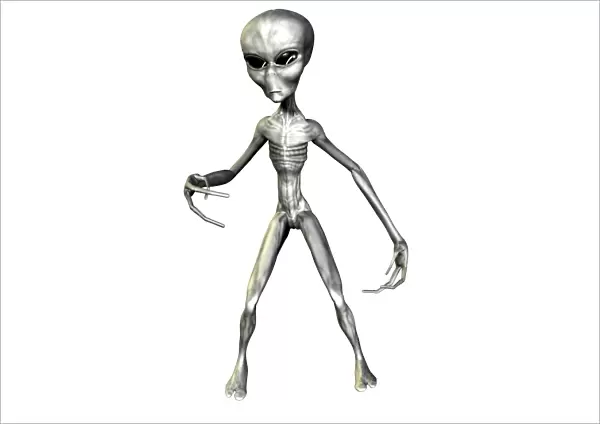 Alien. Computer artwork of an alien life form