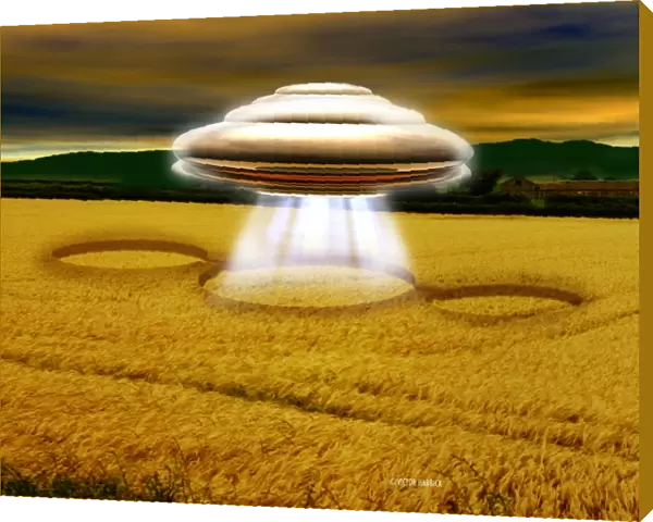 UFO making a crop circle