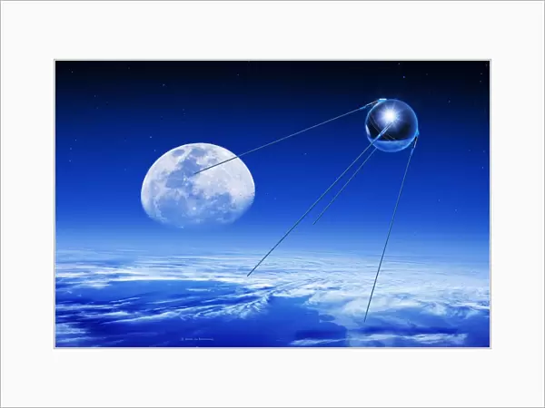 Sputnik 1 satellite, composite image