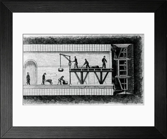 Framed Print : Brunel's Tunnelling Shield Print Framed Print : Brunel's Tunnelling Shield Print