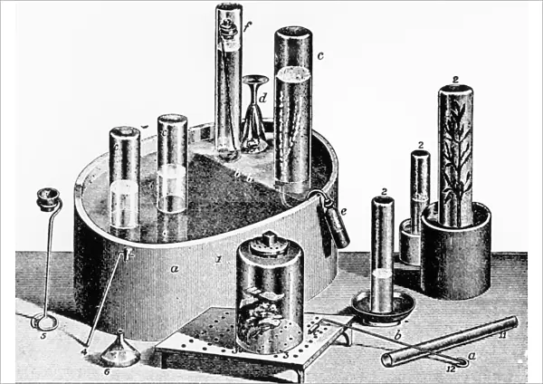 Priestleys apparatus for investigating gases