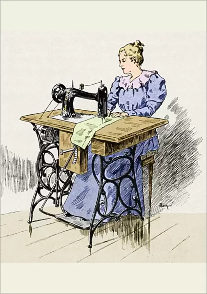 Electrical sewing machine, 1900