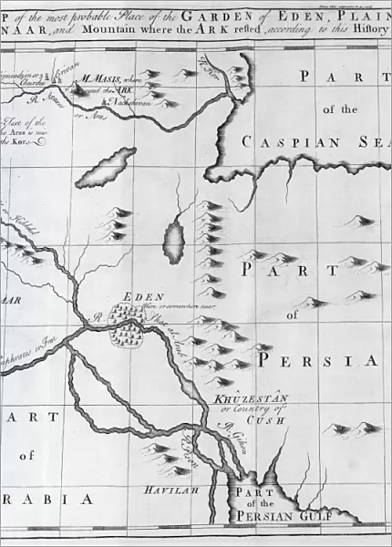 Map of biblical locations, 18th century C013  /  7822