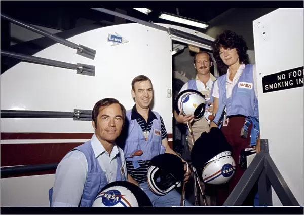 Crew of space shuttle mission STS-7 C013  /  7897