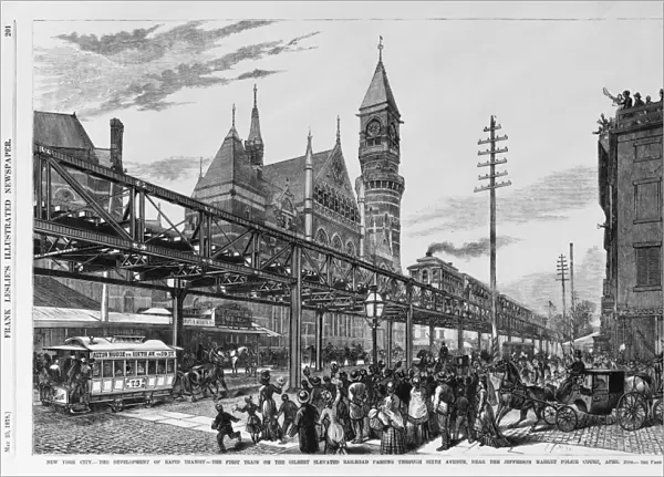 Elevated railway, New York, USA, artwork
