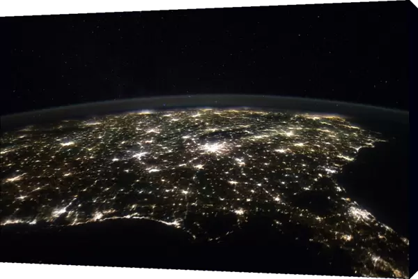 Southeastern USA at night, ISS image