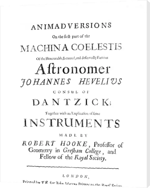 Hooke on Hevelius, 1674 C014  /  5155