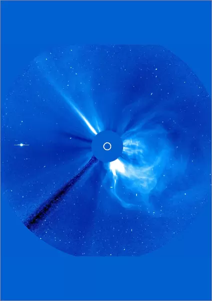 Giant solar flare, satellite image