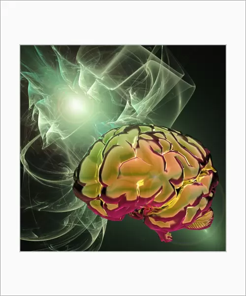 Brain activity, conceptual artwork