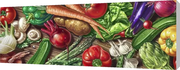 Fresh fruit and vegetables, artwork F007  /  8211