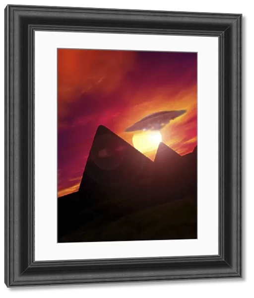 UFO over the pyramids, artwork F006  /  3609