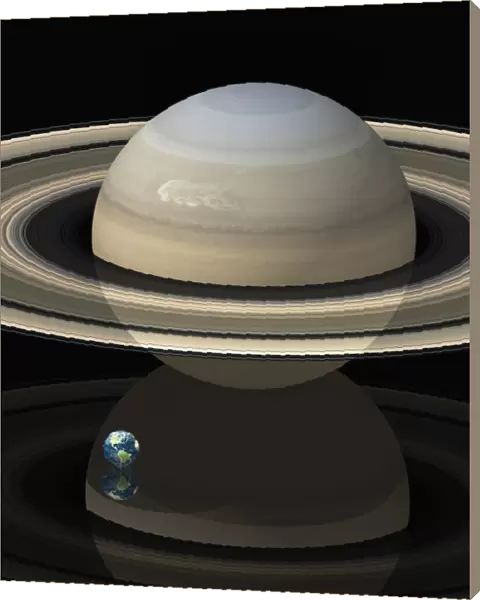 Saturn and Earth, artwork C017  /  7357