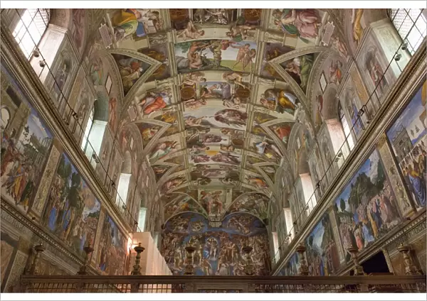 The Sistine Chapel by Michelangelo in the Vatican Museums, Rome, Lazio, Italy, Europe