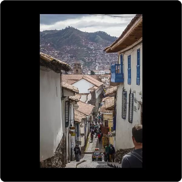 Street scene in San Blas neighbourhood, Cuzco, UNESCO World Heritage Site, Peru, South America