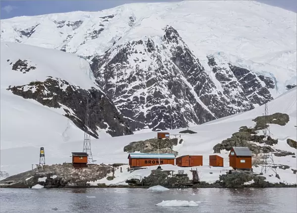 The unattended Argentine Research Station Base Brown, Paradise Bay, Antarctica, Polar Regions