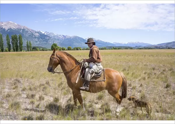 Gaucho on horseback, Patagonia, Argentina, South America