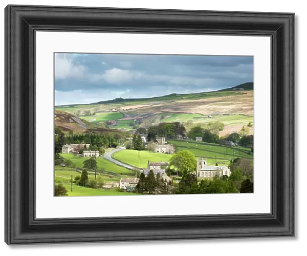 View of the village of Langthwaite in Arkengarthdale, Yorkshire, England, United Kingdom