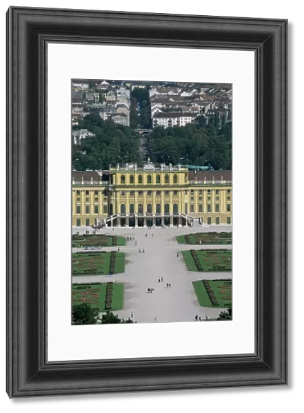 View of palace from Gloriette, Schonbrunn Palace, UNESCO World Heritage Site