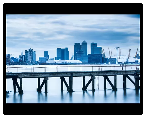 Canary Wharf from London Docklands, London, England, United Kingdom, Europe