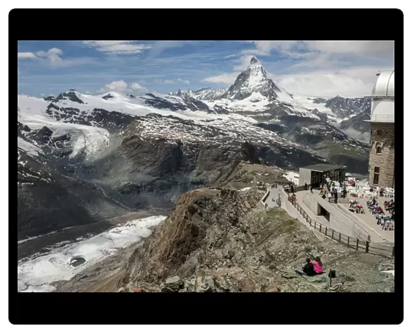 Gornegrat and Matterhorn, above Zermatt, Valais, Swiss Alps, Switzerland, Europe