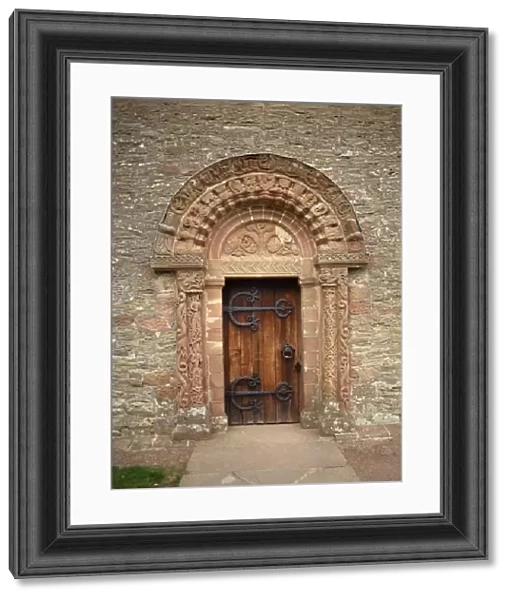 Doorway detail from Kilpeck Church dating from the late 12th century, Hereford Worcester