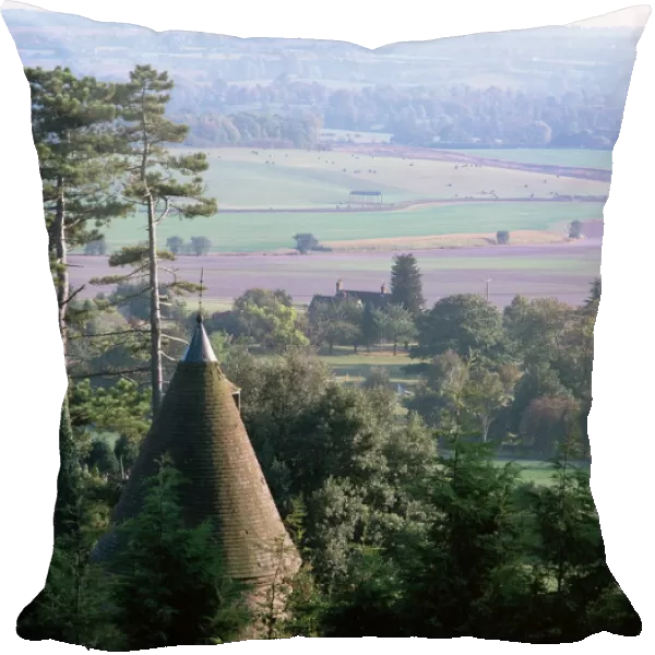 Roof of oasthouse, Thurnham village, near Maidstone, North Downs, Kent