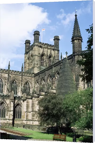 Cathedral of Christ and the Blessed Virgin, largely built in 1093, Chester