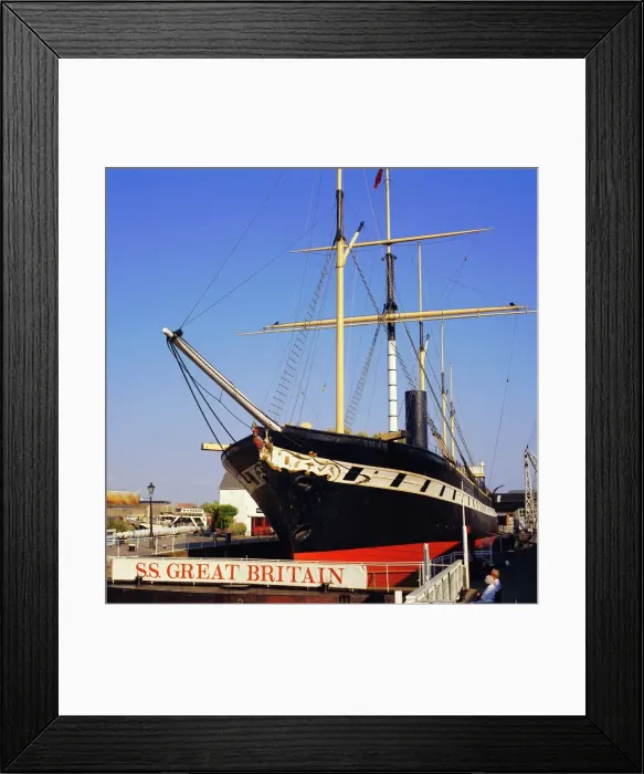 Framed Print : SS Great Britain Print - Historical Ship Artwork Framed Print : SS Great Britain Print - Historical Ship Artwork