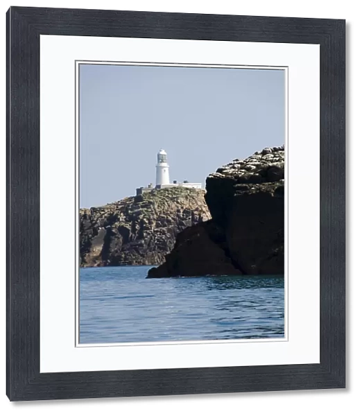 Lightouse on Round Island, Isles of Scilly, off Cornwall, United Kingdom, Europe