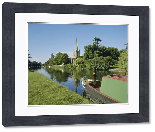 River Avon and Holy Trinity church, Stratford-upon-Avon, Warwickshire, England