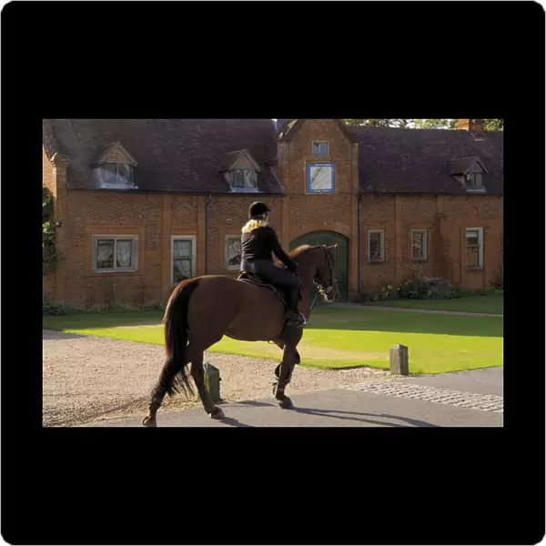 Horse rider, The Packwood House estate, Warwickshire, England, United Kingdom, Europe