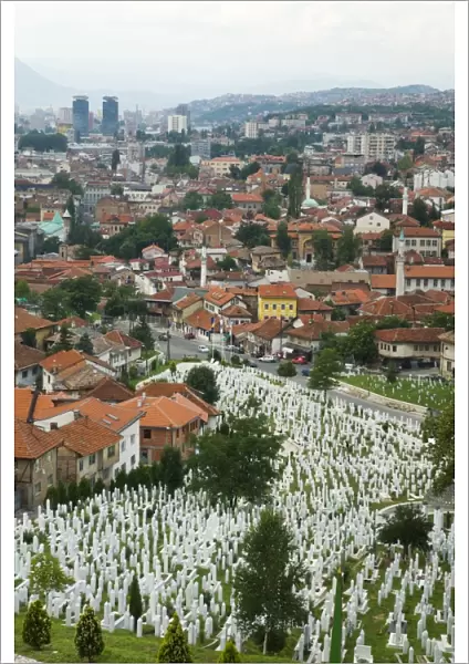 War cemetery, Sarajevo, Bosnia, Bosnia-Herzegovina, Europe