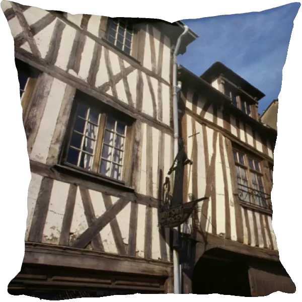 Aitre Saint Maclou, a 16th century charnel house, typical of the half timbered houses in the city of Rouen, Haute Normandie