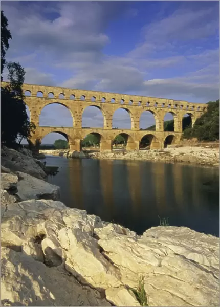 Pont du Gard, Roman aqueduct, UNESCO World Heritage Site, near Avignon