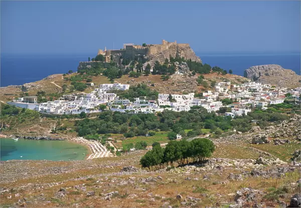 The town and acropolis of Lindos Town