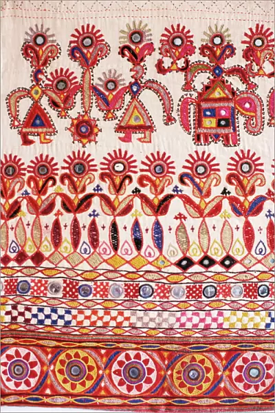 Traditional Rabari tribal embroidered fabrics